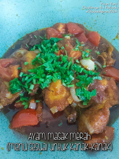 Gambar Ayam Masak Merah (Menu Sesuai Untuk Kanak-Kanak)