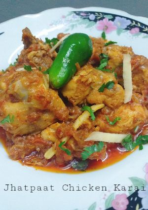 A picture of Jhatpat Chicken masala karahi.