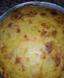 Pastel de queso, ciboulette, y tomate