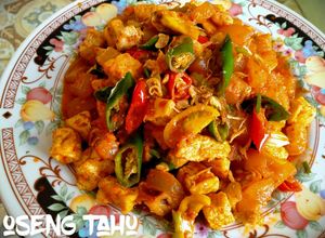 Foto resep Tahu cecek sapi bumbu Rujak