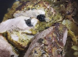 Una foto de Pierna de cerdo al horno