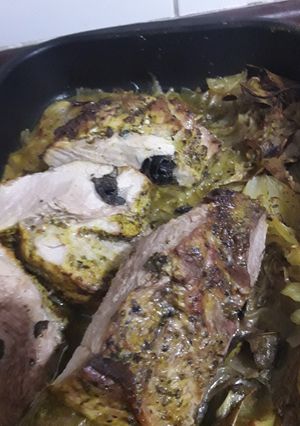 Una foto de Pierna de cerdo al horno