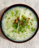 Cháo nghêu mồng tơi- ăn dặm