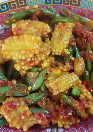 Foto resep Tumis soleng buncis pedas