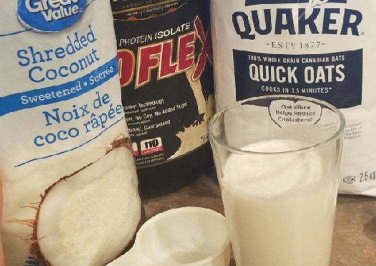 Easiest Way to Make Ultimate Vanilla protein Oatmeal coconut smoothie