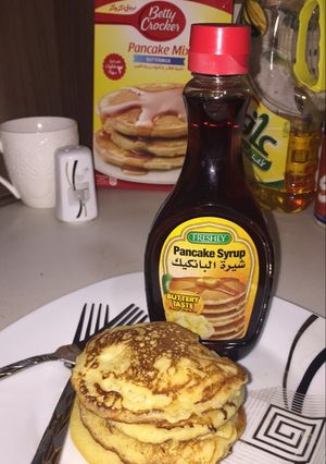صورة لوصفة بانكيك🥞🍯❤️