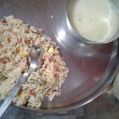 A picture of Curd curry / meethi kadhi.