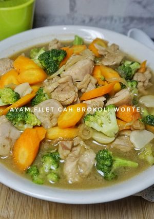 Foto resep Ayam Filet Cah Brokoli dan Wortel