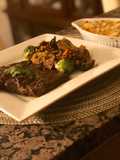 Rosemary Ribeye Steak w/ Brussels Sprouts and Cheesy Whipped potatoes