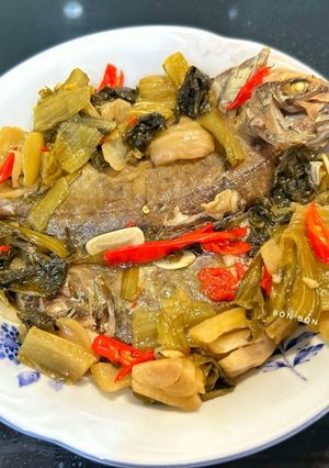 Hình của món Cá Giò Kho Cải Chua.