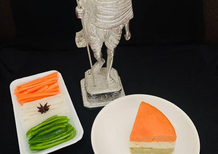 Tricolor Dhokla Cake