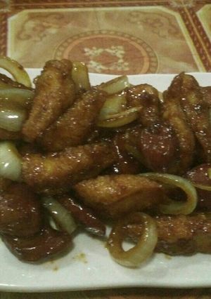Foto resep Chiken stik dan sosis bumbu saos tiram