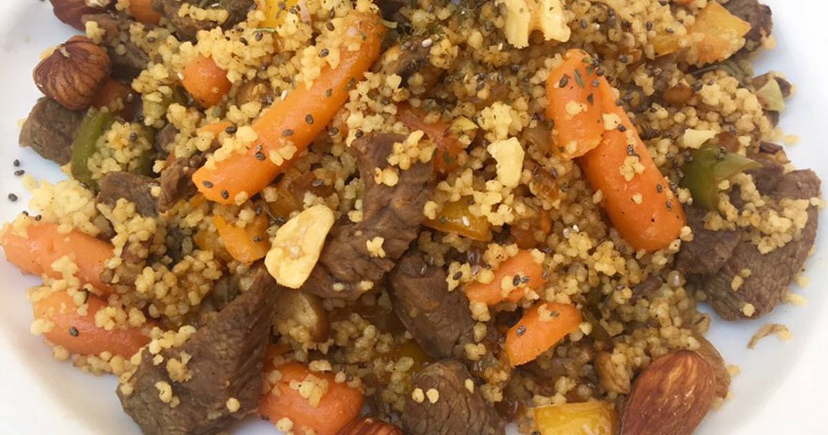 Cous cous con ternera y verduras Receta de Au Aragon- Cookpad