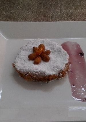 Una foto de Torta de almendras húmeda Solo 3 ingredientes, fitness