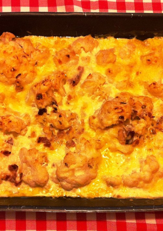Una foto de Coliflor gratinada con bechamel