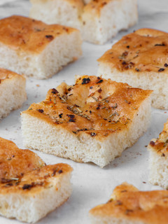 A picture of 58% hydration Garlic Chilli Focaccia.
