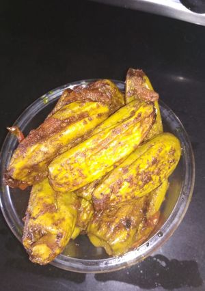 A picture of Pointed gourd masala.