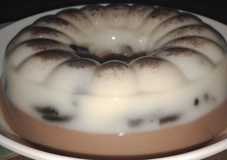 Puding milo oreo