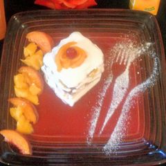 A picture of Mango Lasagne.