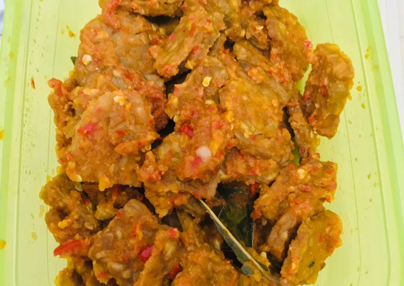 Tempe goreng pedas