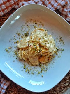 Foto di Ravioli con pesto di mandorle e pistacchi