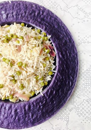 பட்டாணி & தேங்காய் அரிசி செய்முறை முக்கிய புகைப்படம்