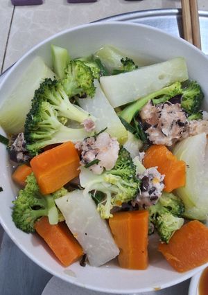 Hình của món Canh mọc rau củ.