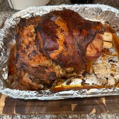 A picture of Puerto Rican Pernil.