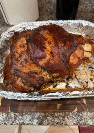 A picture of Puerto Rican Pernil.