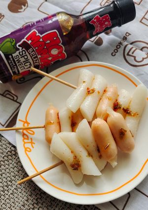 韓式年糕魚香腸沾貝里辣醬 的食譜成品照片