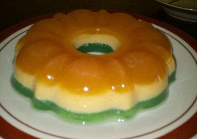 Puding santan gula merah simple