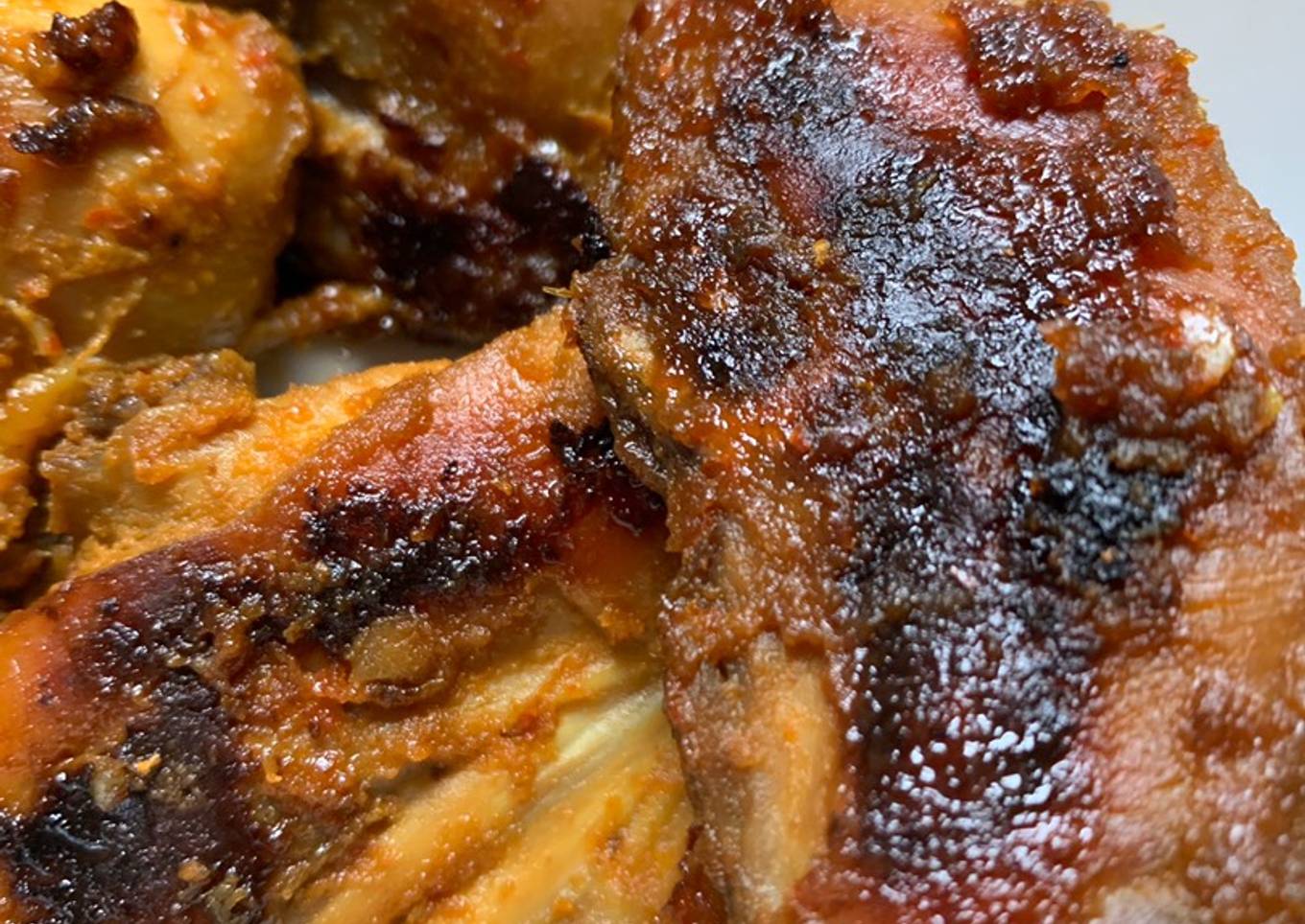 Ayam panggang teflon dan sambal rawit