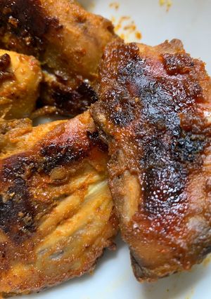 Foto resep Ayam panggang teflon dan sambal rawit