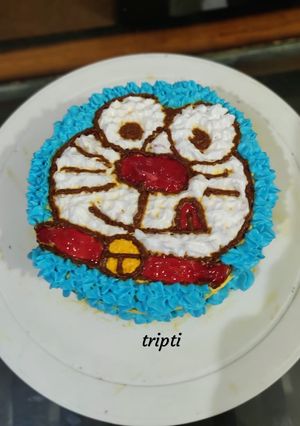 A picture of Butterscotch doremon cake.
