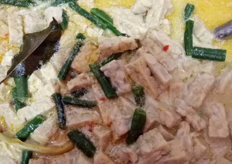 Sayur lodeh tempe kacang panjang