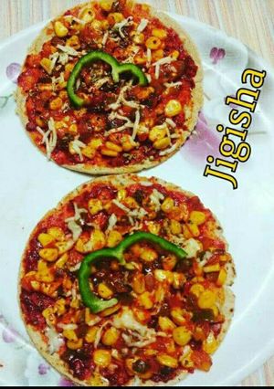 A picture of Bhakhari pizza.