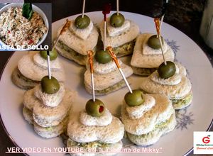 Una foto de Bocadillos con pasta de pollo, delicioso y fácil!