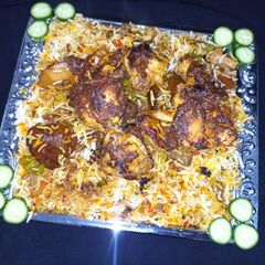 A picture of Chargha biryani.