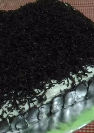 Foto resep Blackforest tanpa timbangan takaran sdm di mix jadi 1 anti gagal