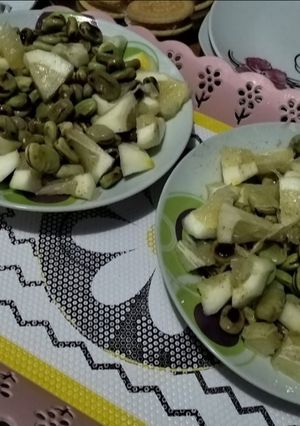 صورة لوصفة فول أخضر مشوي