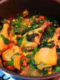 Muslos de pollo con verduras