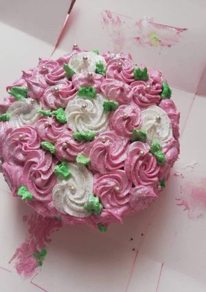 صورة لوصفة تورته الورد 🌷🌷