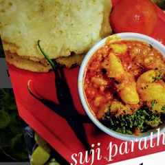 A picture of Suji paratha.