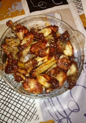 Foto principal de Alitas a la barbacoa con salsa teriyaki en la cecofry 4D