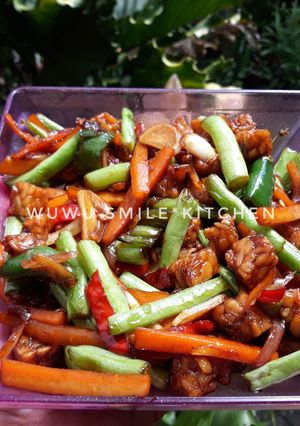 Foto resep Oseng Tempe, Buncis, Wortel/Oseng Tempe Pelangi