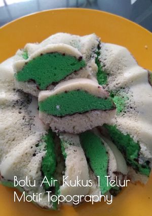 Foto resep Bolu Air Kukus 1 telur Motif Topography