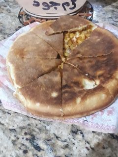 صورة لوصفة خبز محشي في المقلاة امممم