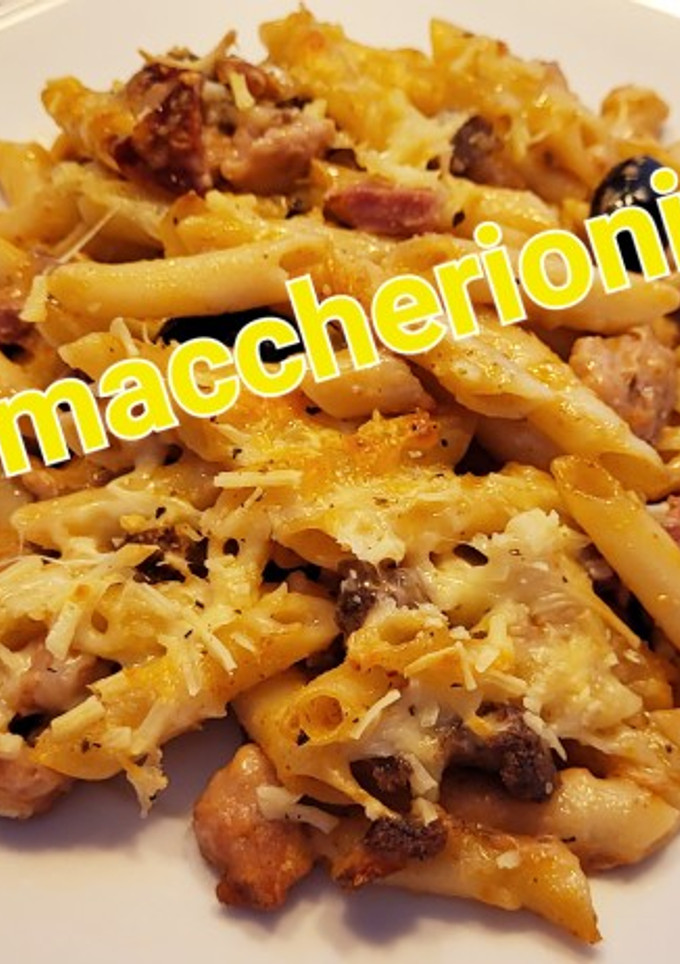 Una foto de Macarrones a los cuatro quesos