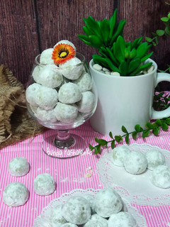 Foto resep Cookies Putri Salju Pandan