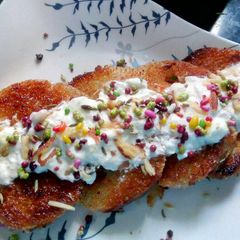 Bread malpua with twist A picture of Bread malpua with twist.